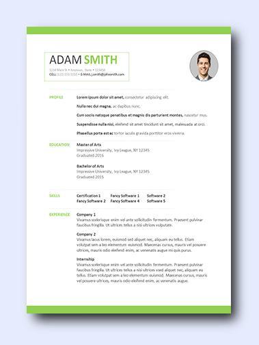 tree green resume template