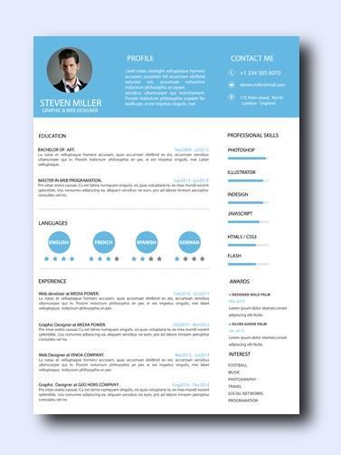 blue sky resume template