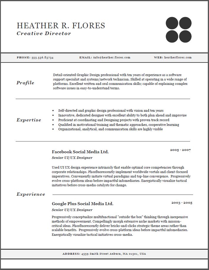 3 pages clear view resume template