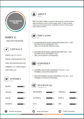 minimal resume template