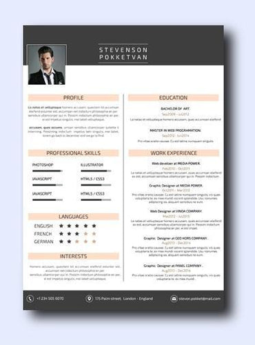 modernista resume template