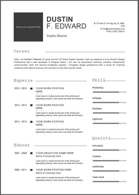 the premium resume template